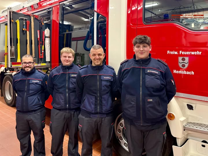 4 Neue Einsatzkräfte für die Feuerwehr Hemsbach